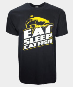 Black Eat Sleep Catfish T-Shirt